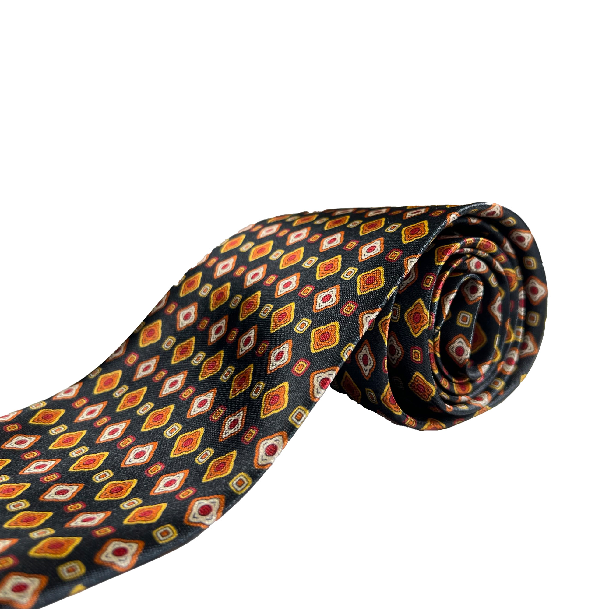 کراوات مشکی با طرح چهارخانه